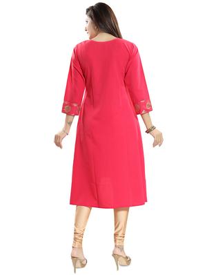 foil print asymmetric kurta - 16694923 - Standard Image - 3