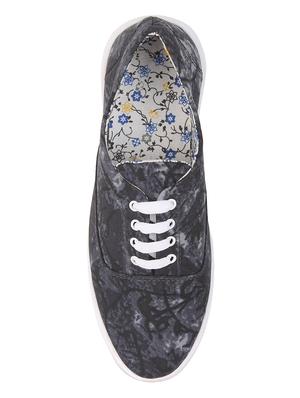 black canvas lace up sneakers - 16695226 - Standard Image - 3
