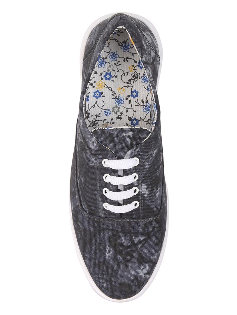black canvas lace up sneakers - 16695226 - Zoom Image - 3