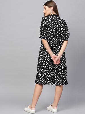 polka dot frill detail shift dress - 16695242 - Standard Image - 3