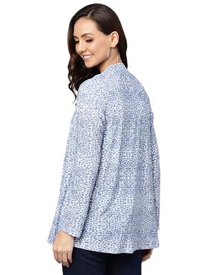 water fall neck solid shrug - 16695284 - Standard Image - 3