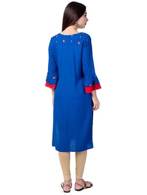 printed straight kurta - 16695479 - Standard Image - 3