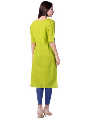 yoke embroidered straight kurta - 16695490 - Standard Image - 3
