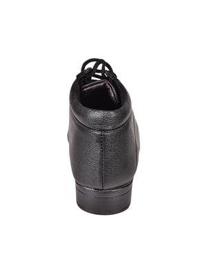 black leatherette lace-up derbys - 16695501 - Standard Image - 3