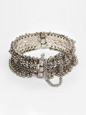 silver brass bangle bracelet - 16695502 - Standard Image - 3