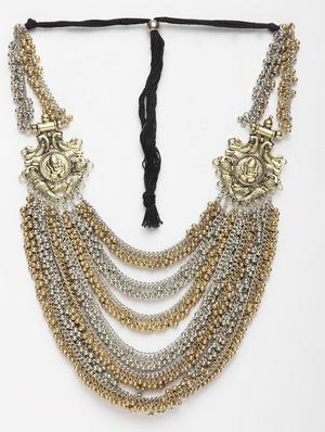 gold brass statement necklace - 16695576 - Standard Image - 3