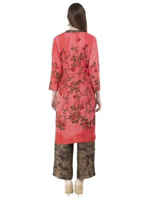 floral printed kurta palazzo set - 16695735 - Standard Image - 3