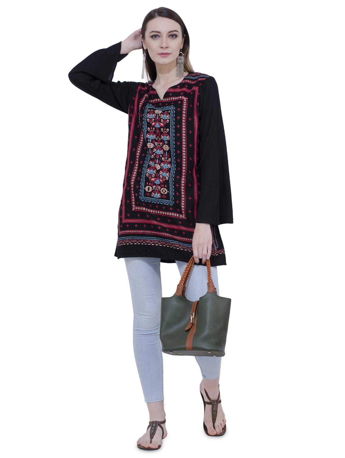 printed straight kurti - 16695736 - Zoom Image - 3
