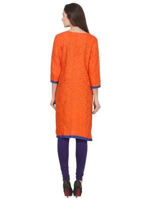 solid straight kurta - 16695737 - Standard Image - 3