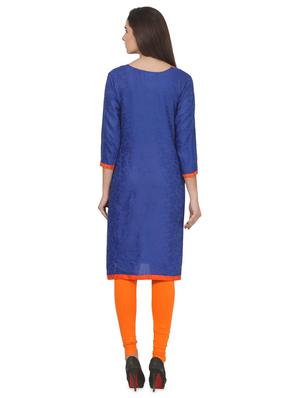 solid straight kurta - 16695738 - Standard Image - 3