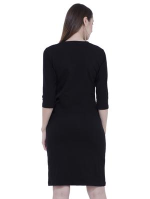 mock neck solid sheath dress - 16695747 - Standard Image - 3