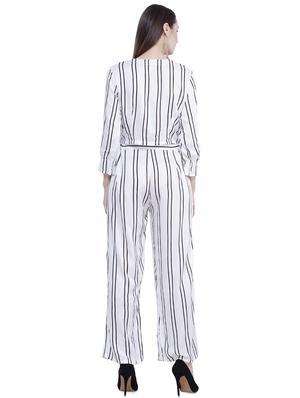 tie knot striped top and palazzo set - 16695814 - Standard Image - 3