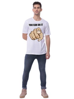 white typographic chest print t-shirt - 16695837 - Standard Image - 3