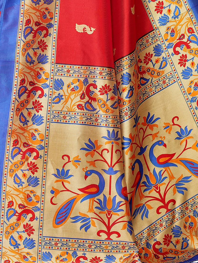 conversational bordered saree with blouse - 16695846 - Zoom Image - 3