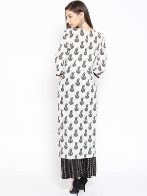 printed kurta palazzo set - 16696289 - Standard Image - 3