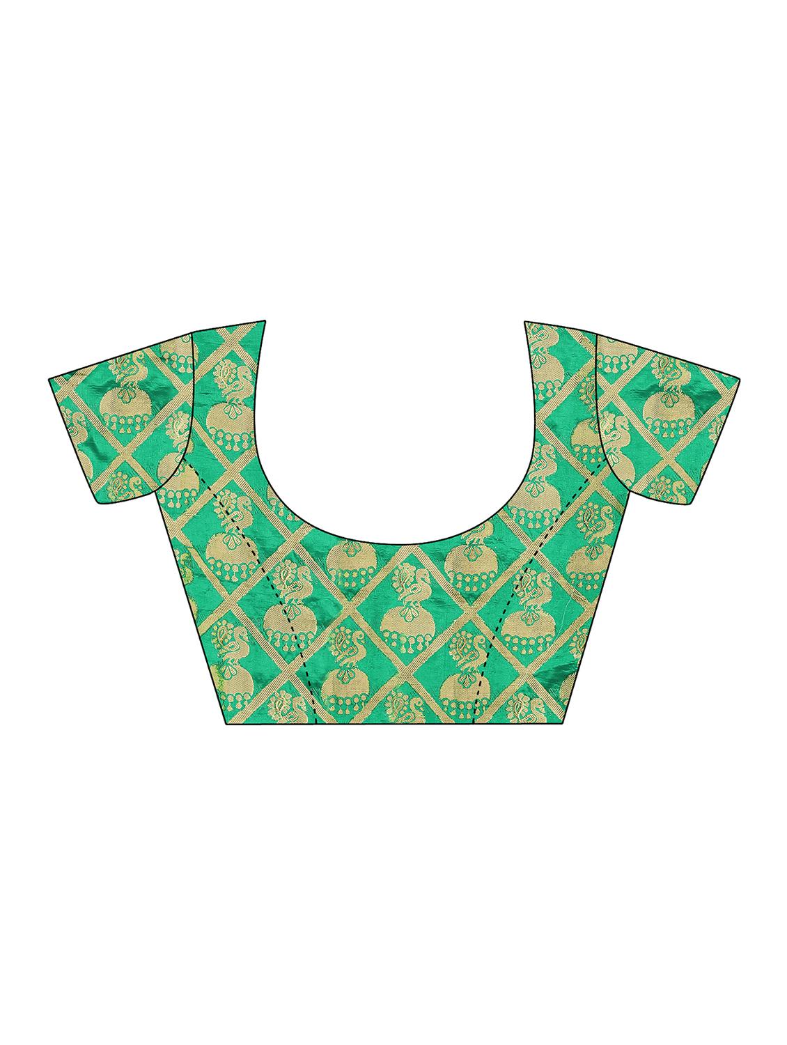 conversational kanjivaram saree with blouse - 16696651 - Zoom Image - 3