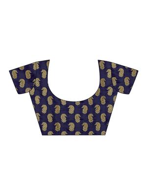 paisley kanjivaram saree with blouse - 16696658 - Standard Image - 3