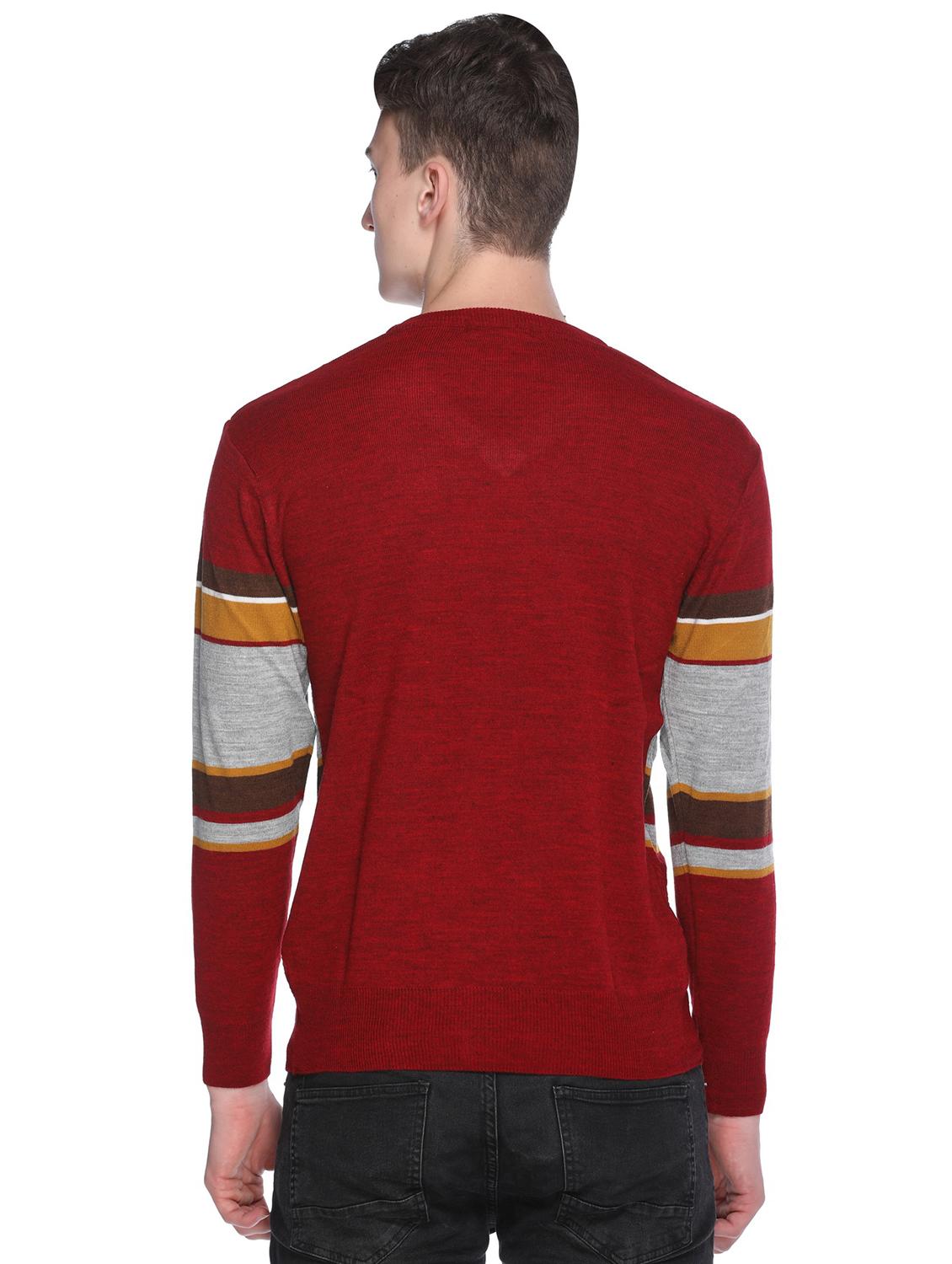 red color block pullover - 16696683 - Zoom Image - 3