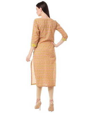 prtinted straight kurta - 16696902 - Standard Image - 3