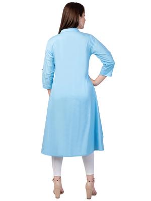 embroidered high-low kurta - 16696904 - Standard Image - 3