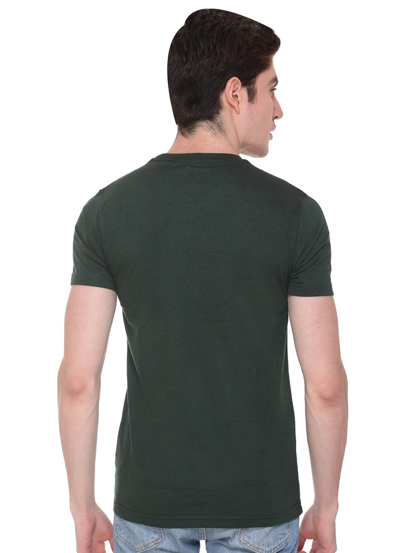 green typographic chest print t-shirt - 16698088 - Zoom Image - 3