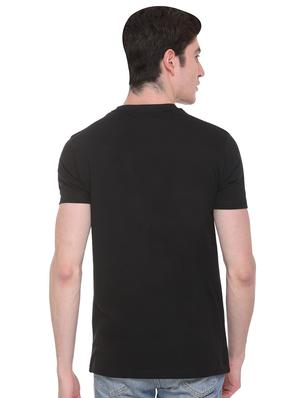 black typographic front print t-shirt - 16698100 - Standard Image - 3