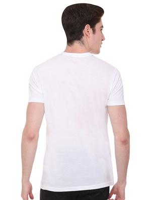 white typographic front print t-shirt - 16698102 - Standard Image - 3