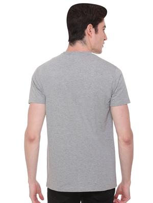 grey chest print t-shirt - 16698104 - Standard Image - 3