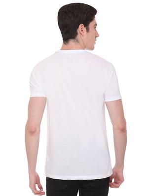 white typographic chest print t-shirt - 16698113 - Standard Image - 3