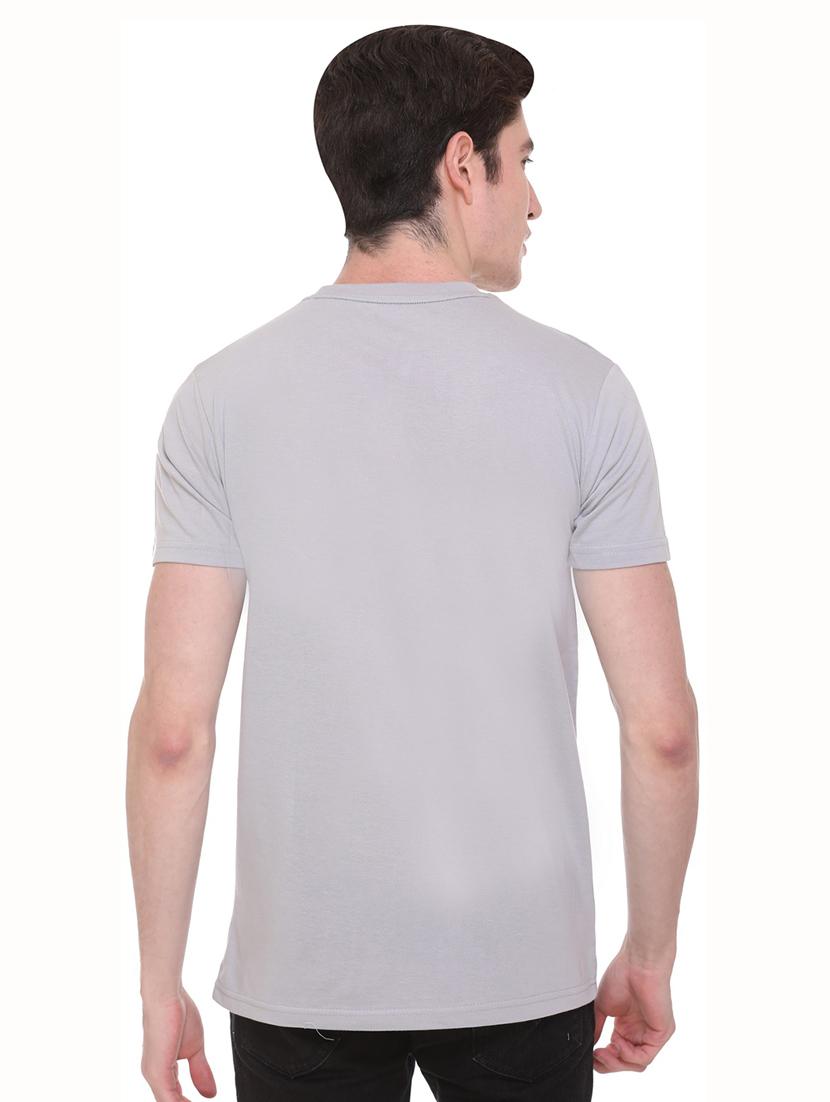 grey typographic chest print t-shirt - 16698118 - Zoom Image - 3