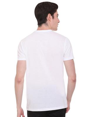 white typographic chest print t-shirt - 16698120 - Standard Image - 3