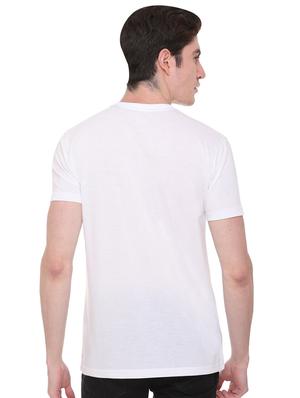white chest print t-shirt - 16698123 - Standard Image - 3