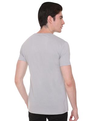 grey typographic chest print t-shirt - 16698130 - Standard Image - 3
