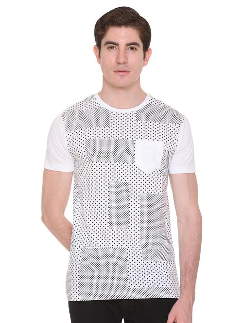 white front print pocket t-shirt - 16698138 - Standard Image - 1