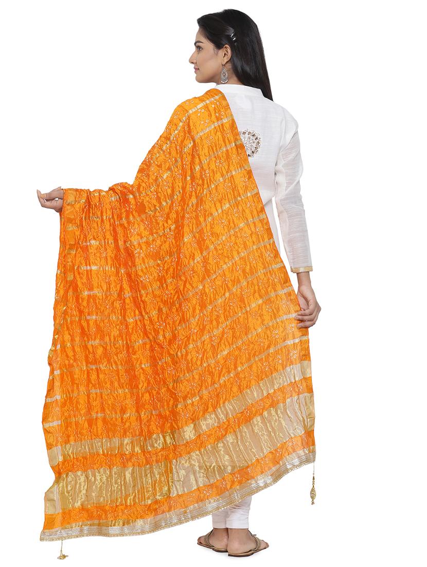 gota patti bandhani dupatta - 16698271 - Zoom Image - 3