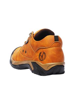 tan leatherette low ankle boots - 16698309 - Standard Image - 3