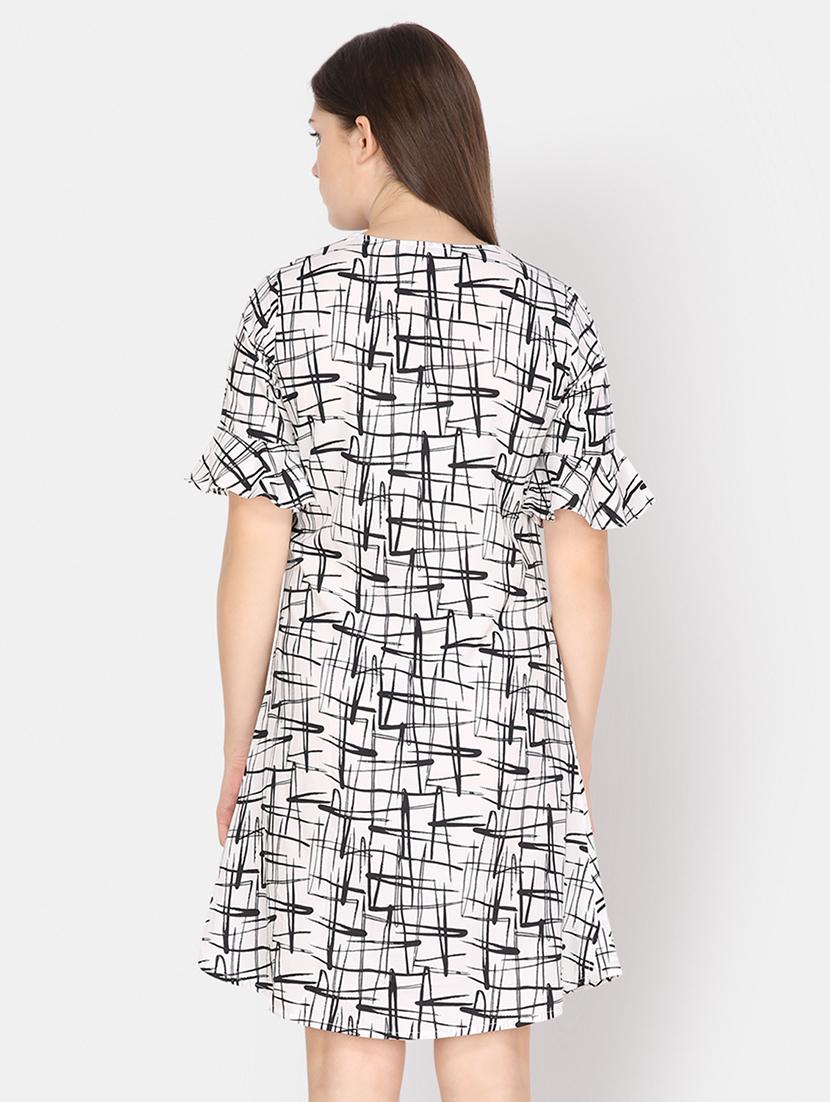 abstract a-line ethnic dress - 16698607 - Zoom Image - 3