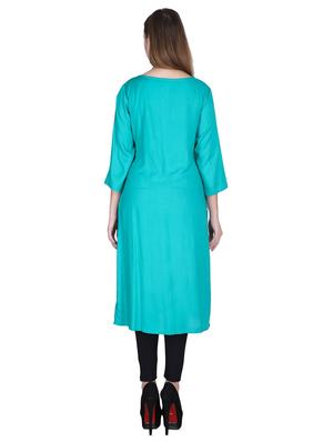 embroidered straight kurta - 16698656 - Standard Image - 3