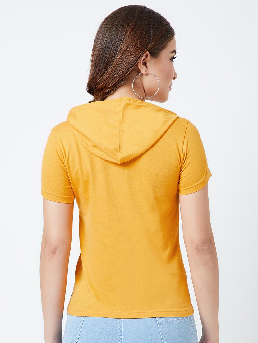 short sleeved quirky text hooded tee - 16699040 - Zoom Image - 3