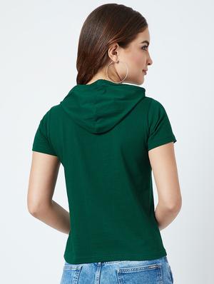 short sleeved quirky text hooded tee - 16699041 - Standard Image - 3