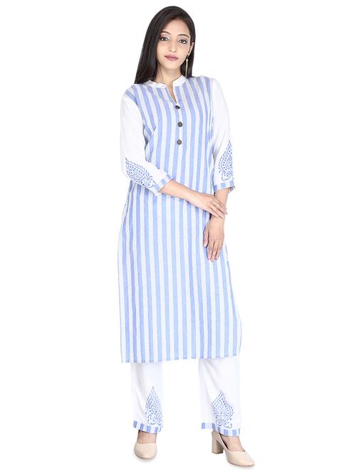 striped kurta palazzo set - 16699081 - Standard Image - 1