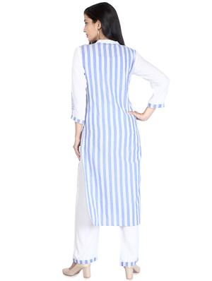 striped kurta palazzo set - 16699081 - Standard Image - 3
