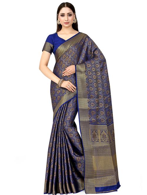 ethnic motif kanjivaram saree with blouse - 16699138 - Standard Image - 1
