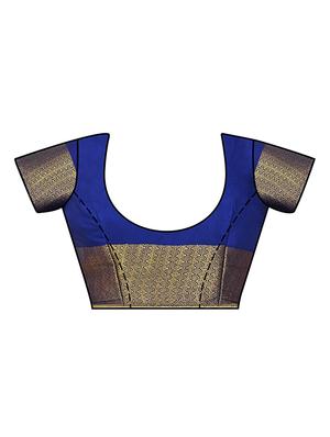 ethnic motif kanjivaram saree with blouse - 16699138 - Standard Image - 3