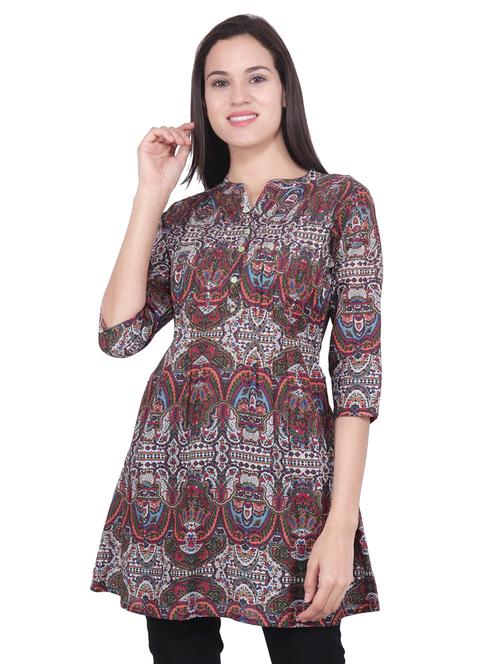 kalamkari a-line kurti - 16699284 - Standard Image - 1