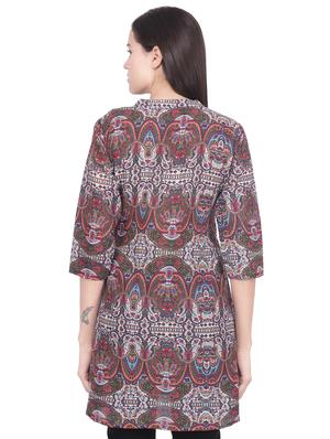 kalamkari a-line kurti - 16699284 - Standard Image - 3