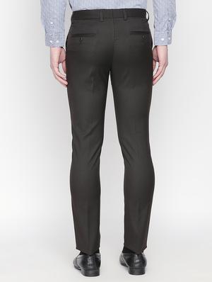black solid flat front formal trouser - 16699719 - Standard Image - 3