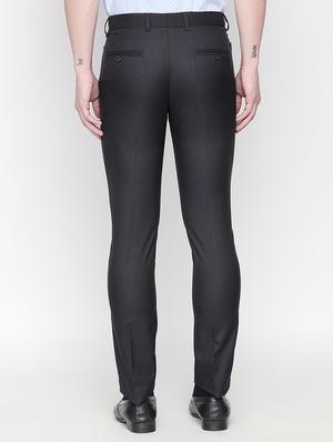 black textured flat front formal trouser - 16699743 - Standard Image - 3
