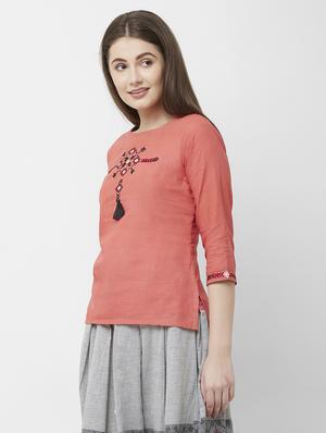 embroidered skirt top set - 16699753 - Standard Image - 3