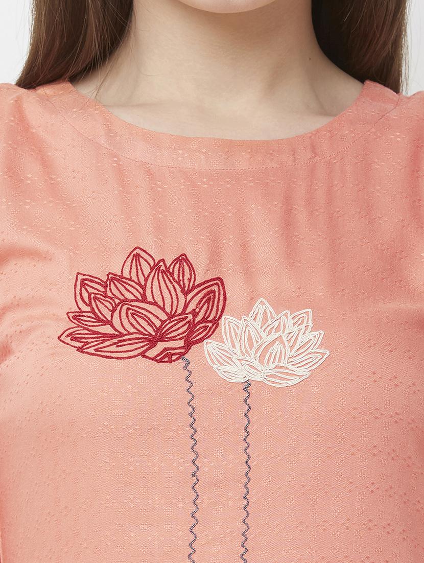 solid a-line kurti - 16699806 - Zoom Image - 6